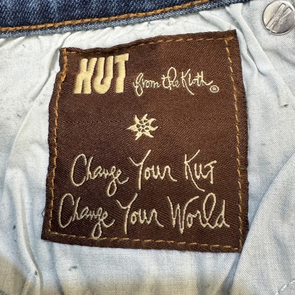 KUT from the Kloth Jeans Womens 8 Blue Nicole Cropped Bootcut Raw Hem Boho Indie - Picture 12 of 15